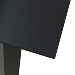 HKH Mesa de Jantar para Jardim Aço e Vidro - Preto