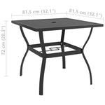 HKH Mesa de Jardim 81,5x81, Aço - Antracite