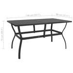 HKH Mesa de Jardim Aço - Antracite