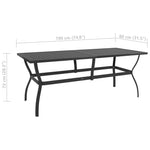 HKH Mesa de Jardim Aço - Antracite