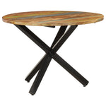 HKH Mesa de Jantar Redonda em Madeira Maciça Recuperada