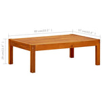 HKH Mesa de Jardim 85x57x29 Cm Madeira de Acácia Maciça - Marrom