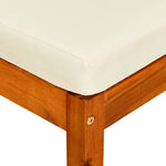 HKH Apoios de Pés para Jardim 2 Pcs Madeira de Acácia Maciça - Creme