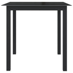 HKH Mesa de Jardim em Alumínio e Vidro - Preto