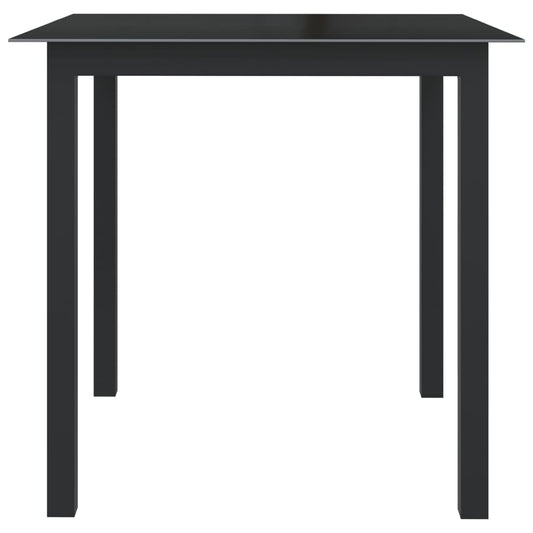 HKH Mesa de Jardim em Alumínio e Vidro - Preto