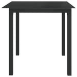 HKH Mesa de Jardim em Alumínio e Vidro - Preto