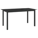 HKH Mesa de Jardim em Alumínio e Vidro - Preto