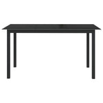 HKH Mesa de Jardim em Alumínio e Vidro - Preto