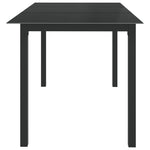 HKH Mesa de Jardim em Alumínio e Vidro - Preto
