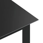 HKH Mesa de Jardim em Alumínio e Vidro - Preto