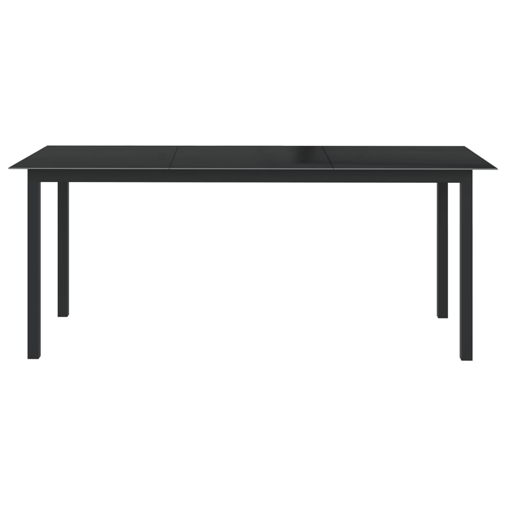HKH Mesa de Jardim em Alumínio e Vidro - Preto