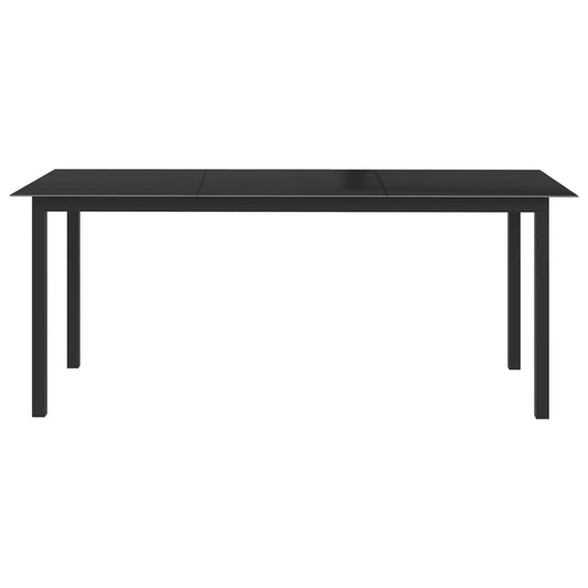 HKH Mesa de Jardim em Alumínio e Vidro - Preto