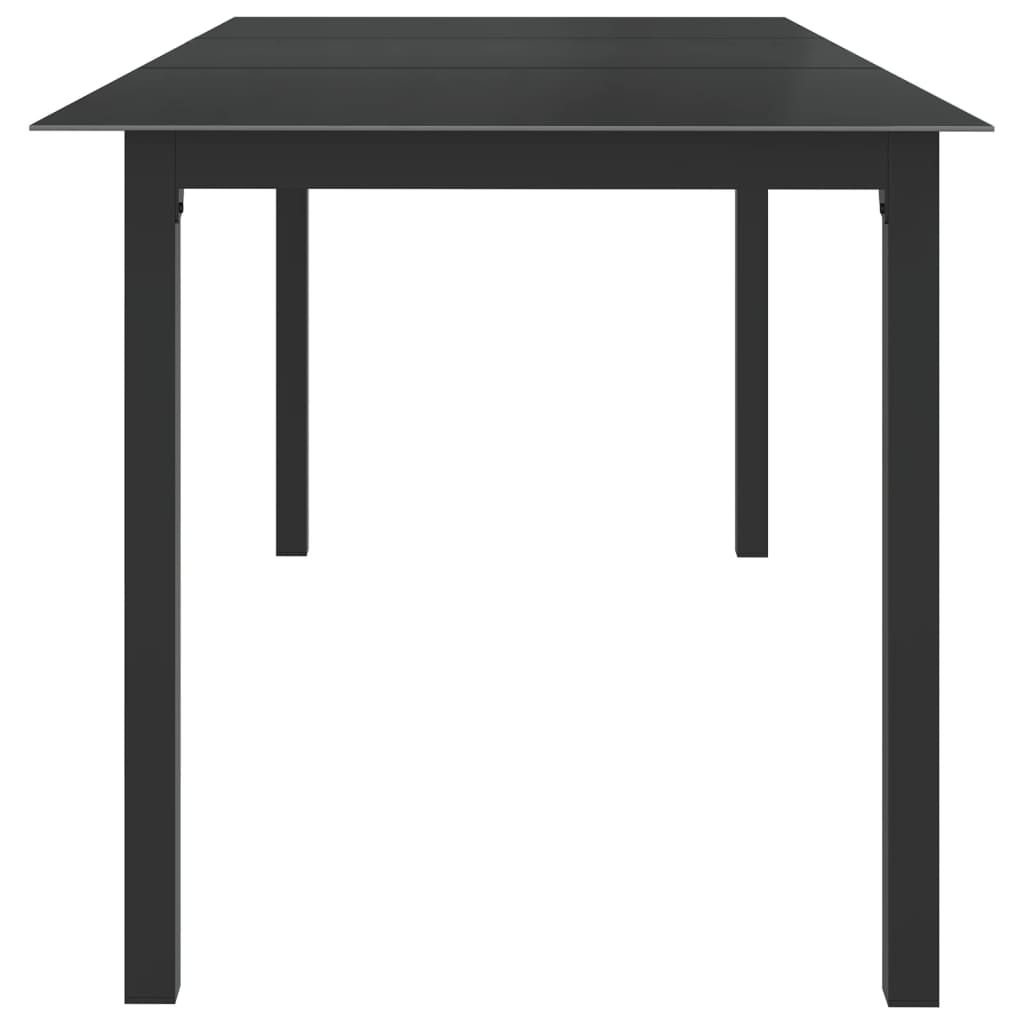HKH Mesa de Jardim em Alumínio e Vidro - Preto