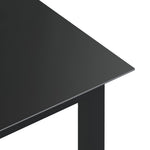 HKH Mesa de Jardim em Alumínio e Vidro - Preto