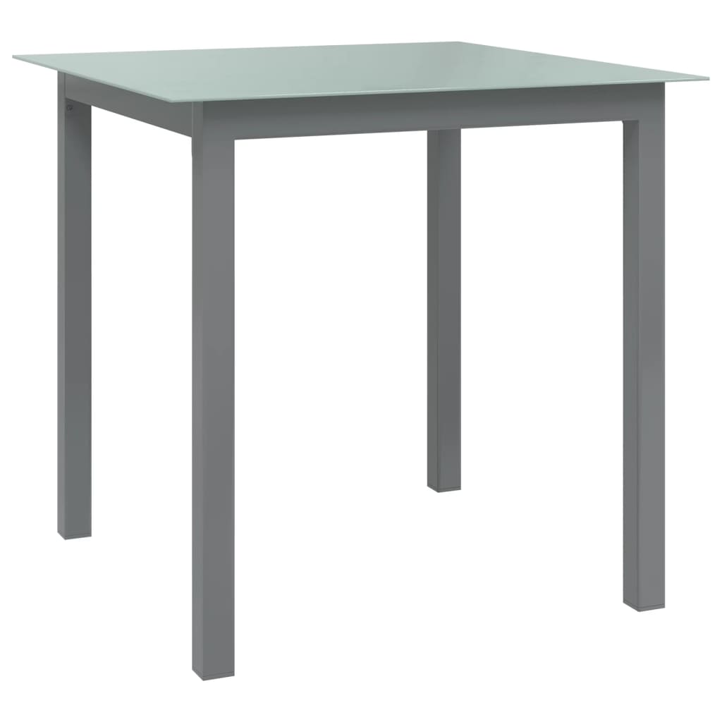 HKH Mesa de Jardim em Alumínio e Vidro -claro - Cinzento