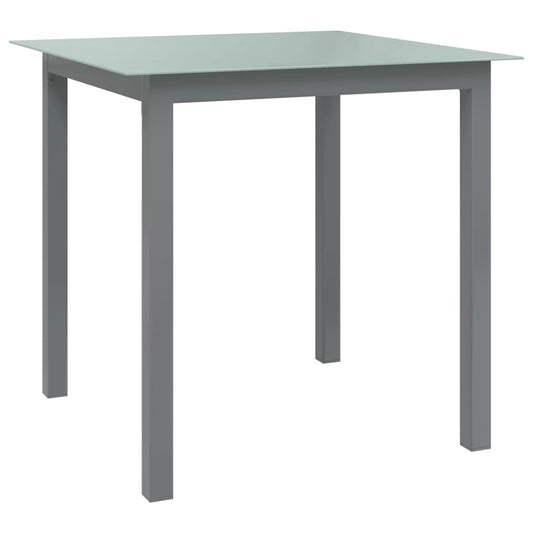 HKH Mesa de Jardim em Alumínio e Vidro -claro - Cinzento