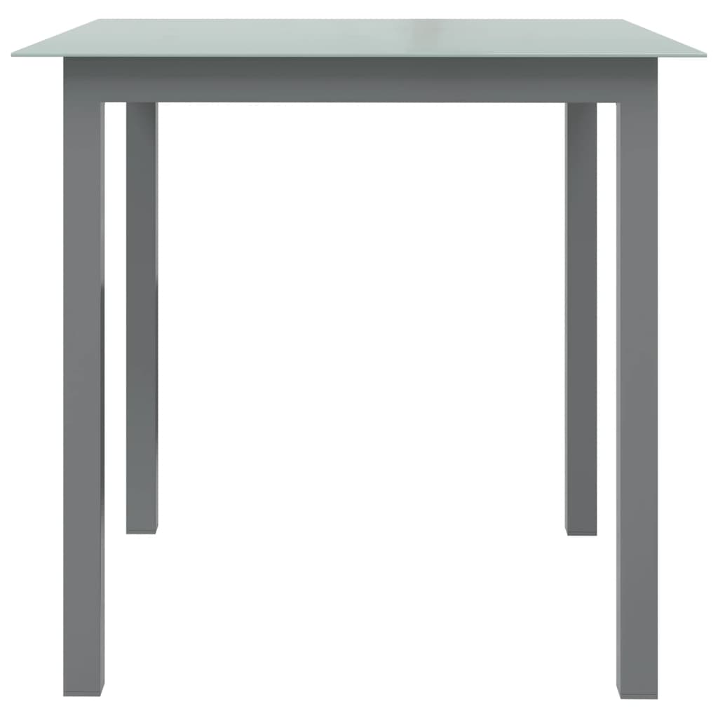 HKH Mesa de Jardim em Alumínio e Vidro -claro - Cinzento