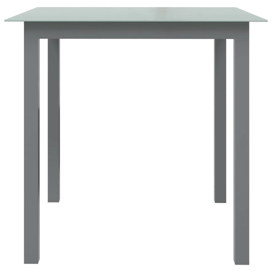 HKH Mesa de Jardim em Alumínio e Vidro -claro - Cinzento