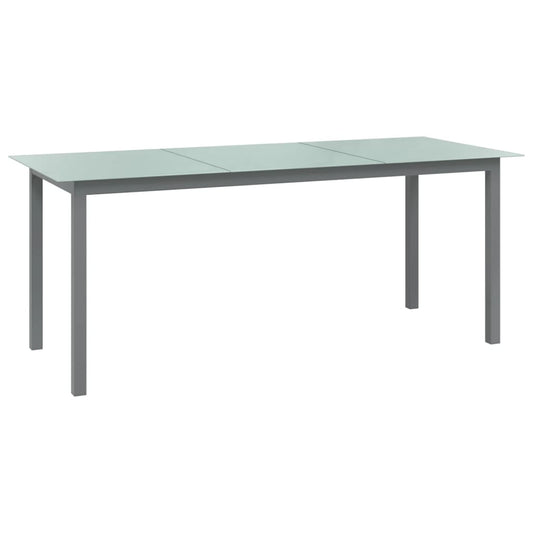 HKH Mesa de Jardim em Alumínio e Vidro -claro - Cinzento