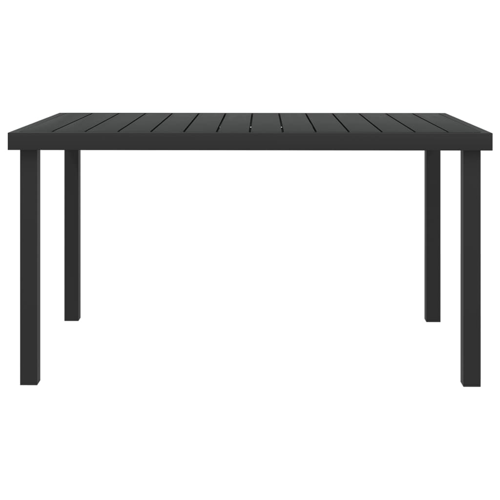 HKH Mesa de Jardim 140x90x74 Cm Alumínio e Wpc - Preto