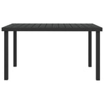 HKH Mesa de Jardim 140x90x74 Cm Alumínio e Wpc - Preto