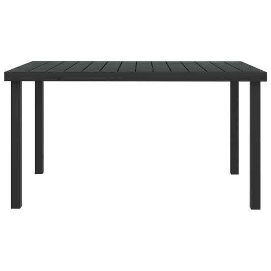 HKH Mesa de Jardim 140x90x74 Cm Alumínio e Wpc - Preto