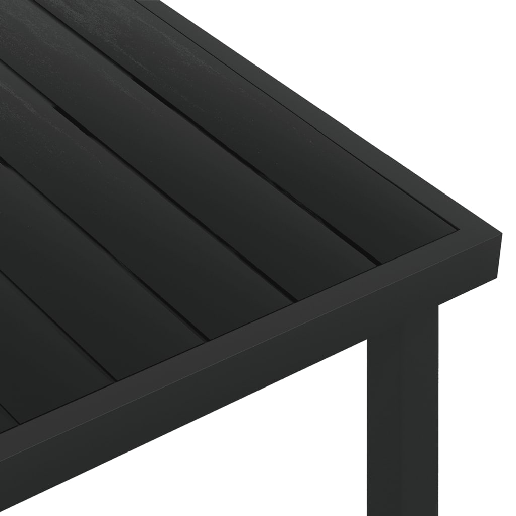 HKH Mesa de Jardim 140x90x74 Cm Alumínio e Wpc - Preto