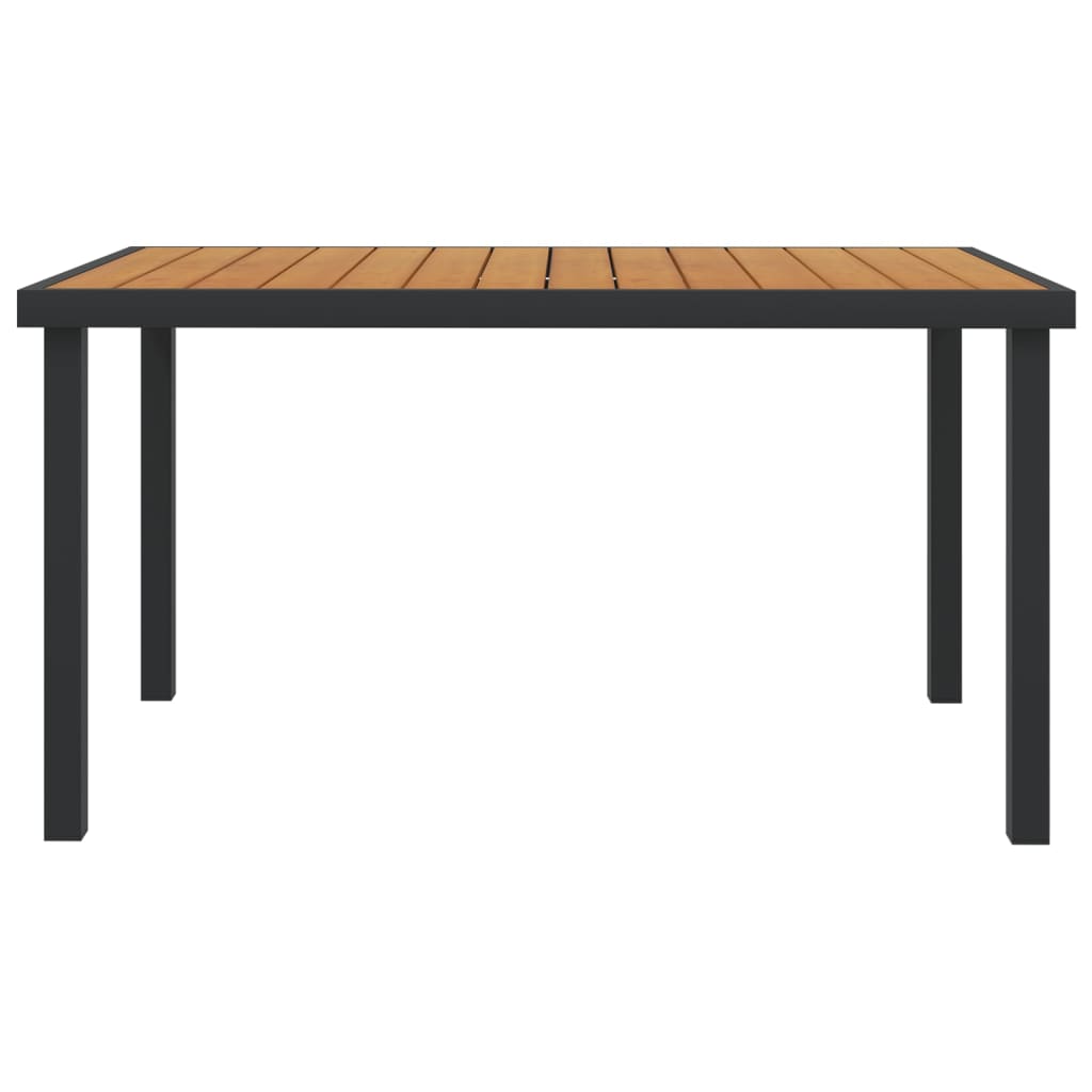 HKH 5 Pcs Conjunto de Jantar Exterior C/ Almofadões Acácia Maciça - Marrom