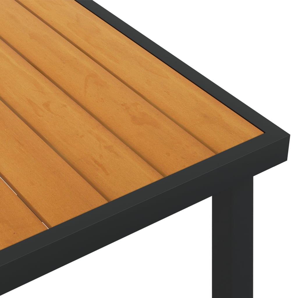 HKH 5 Pcs Conjunto de Jantar Exterior C/ Almofadões Acácia Maciça - Marrom