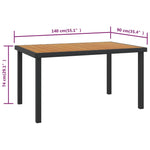 HKH 5 Pcs Conjunto de Jantar Exterior C/ Almofadões Acácia Maciça - Marrom