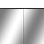 Armario con espejo HKH de baño con LED de MDF - 80x15x60 cm - Negro