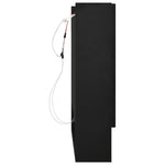 Armario con espejo HKH de baño con LED de MDF - 80x15x60 cm - Negro