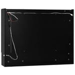 Armario con espejo HKH de baño con LED de MDF - 80x15x60 cm - Negro