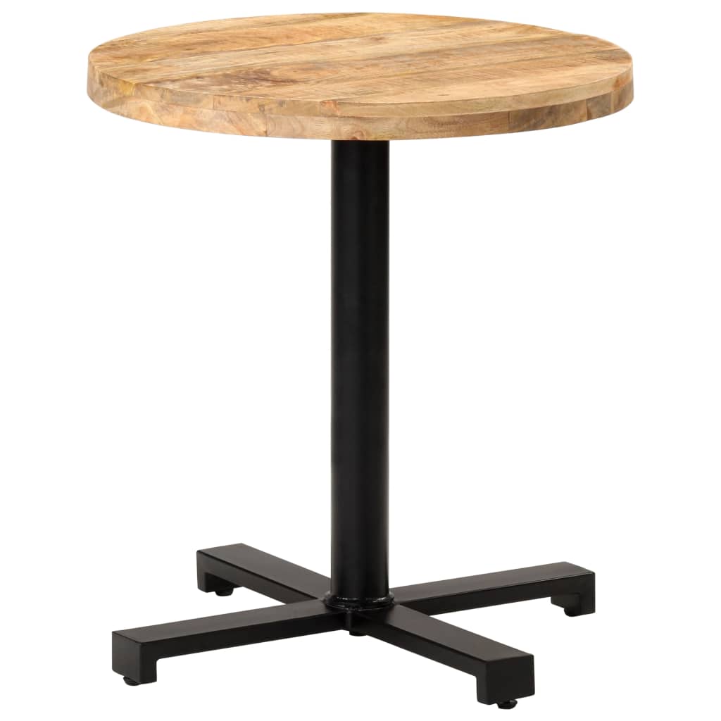 Mesa de bar redonda HKH de madera maciza de mango