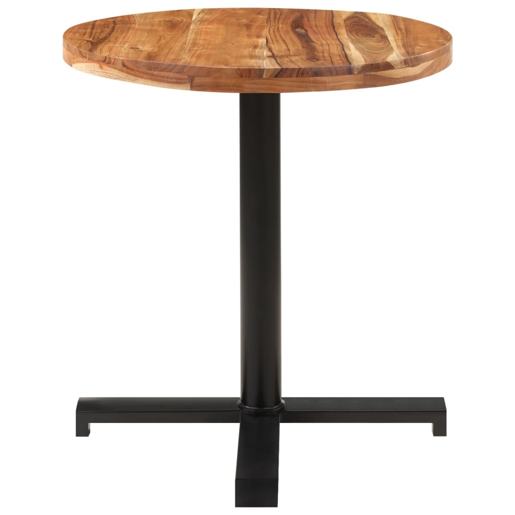 HKH Mesa Redonda de Bar de Madera Maciza de Acacia