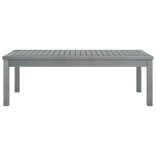 HKH Mesa de Centro 100x50x33 Cm Madeira de Acácia Maciça - Cinzento