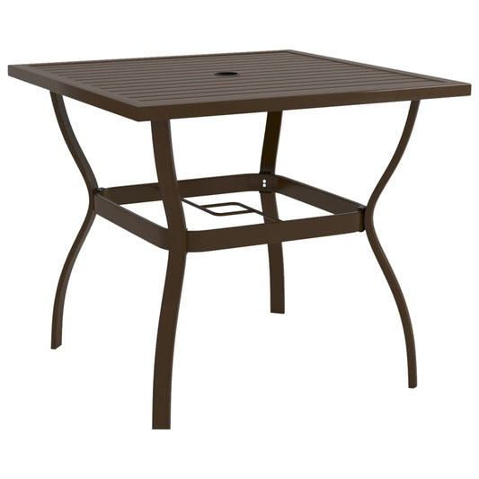HKH Mesa de Jardim 81,5x81, Aço Castanho - Marrom