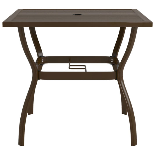 HKH Mesa de Jardim 81,5x81, Aço Castanho - Marrom