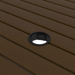 HKH Mesa de Jardim 81,5x81, Aço Castanho - Marrom