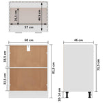 HKH Armario Bajo Lyon - 60x46x81,5cm - Blanco