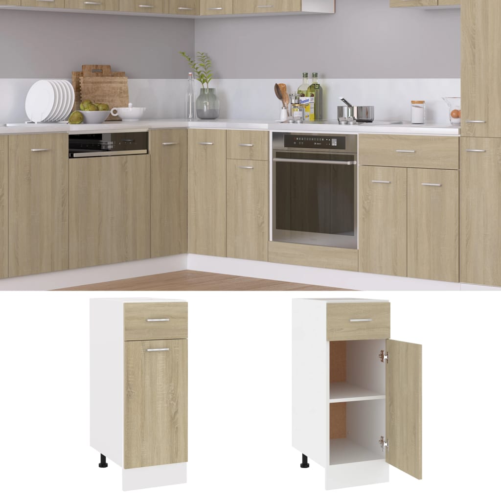 HKH Mueble Bajo C/Cajones Lyon en Roble