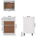 HKH Mueble Bajo C/ Cajones Lyon - Blanco