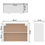 HKH Armário de Parede Lyon - 80x31x60 Cm - Branco