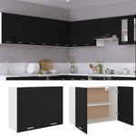 HKH Armario de Pared Lyon - 80x31x60 Cm - Negro