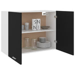 HKH Armario de Pared Lyon - 80x31x60 Cm - Negro