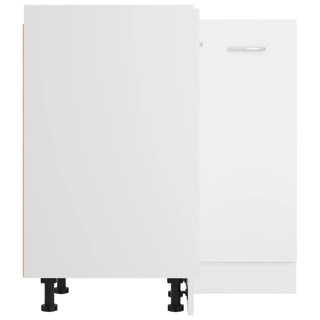 HKH Armário Inferior de Canto Lyon - 75,5x75,5x81,5cm - Branco