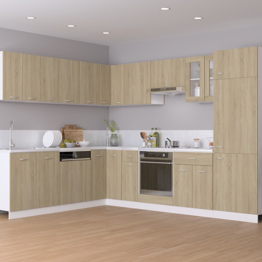 HKH Mueble Bajo de Esquina Lyon en Roble - 75,5x75,5x81,5cm