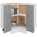 HKH Mueble bajo de esquina Lyon en Cemento - Gris