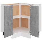 HKH Mueble bajo de esquina Lyon en Cemento - Gris