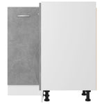 HKH Mueble bajo de esquina Lyon en Cemento - Gris